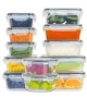 Комплект от 12 кутии за храна за обяд – пластмасови контейнери с капаци, снимка 1