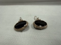 Сребърни обеци с черен оникс. №7766, снимка 4