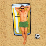 Хавлия за плаж във формата на чаша бира , снимка 1 - Подаръци за мъже - 44602510