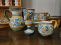 Уникален ръчно рисуван комплект керамика , снимка 1