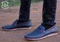 Мъжки обувки - синя ЕСТЕСТВЕНА кожа - 2617