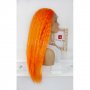 Дълга къдрава оранжева лейс фронт перука Емили, снимка 3