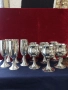Два комплекта Сребърни чаши за вино,вода,проба 800 , снимка 10