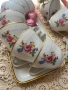 Hutschenreuther Dresden.  Всяка чаша е бижу⚜️ Нежна, прозирна, букети цъфтят върху бял порцелан. , снимка 5