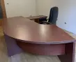 Голямо президентско бюро с приставка за посетители, снимка 8