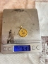 Рядък любовен медальон Арт Деко злато 750 с диаманти!!!, снимка 3