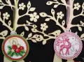 Ръчно бродирани и оцветени коледни играчки за елха и магнити, снимка 8