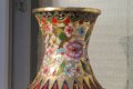Китайска ваза месинг с емайл , снимка 2