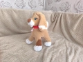 Коледно кученце плетена плюшена играчка, амигурум, ръчна изработка, снимка 2