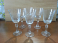 Ретро стъклени чаши гравирани , снимка 11
