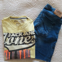 Дънков панталон и тениски Jack Jones И H&M 158 / 164, снимка 5 - Детски тениски и потници - 36319082