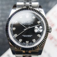Мъжки часовник Rolex Oyster Perpetual Datejust Black Diamond с автоматичен механизъм, снимка 1 - Мъжки - 42112753