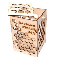 Кутия за пчелен мед - с надпис Натурален пчелен мед, снимка 2 - Декорация за дома - 44389000