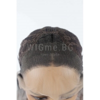 Дълга чуплива сребриста лейс фронт перука Шерил, снимка 2 - Аксесоари за коса - 36057506