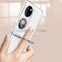 Huawei P50 Pocket Твърд Прозрачен  Гръб С Ринг , снимка 5 - Калъфи, кейсове - 35920227