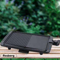 Скара Rosberg R51015I, 1500W, бр. 1 36x26см. плоча с 2 зони на печене, Незалепващо покритие, Черен, , снимка 1 - Скари - 44434263