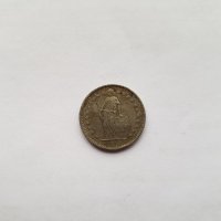 Монета 1/2 швейцарски франк, снимка 1 - Нумизматика и бонистика - 42610596