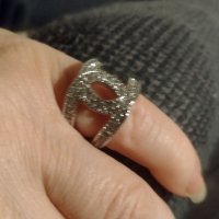 Искрящ пръстен-халка-верига 💥, снимка 2 - Пръстени - 39877655