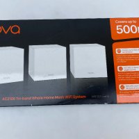 Нова безжична система Tenda Nova MW12 (3-pack) Tri-band AC2100, снимка 1 - Рутери - 42292568