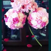 Топки от постоянни рози за празника на влюбените Свети Валентин романтичен подарък , снимка 1 - Изкуствени цветя - 35706716