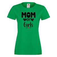 Дамска тениска Mom Of Girls,Празник на Майката,Подарък,Изненада,Рожден Ден, снимка 5 - Тениски - 36297123