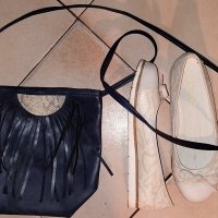 САМО пробвани дамски обувки тип "балерини" + НОВА малка чантичка в комплект. 32 лв., снимка 3 - Дамски ежедневни обувки - 42284710