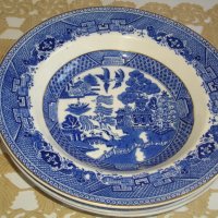 Винтидж Порцелан 1949г-1957г-VICTORIA PORCELAIN WILLOW FENTON-Made in ENGLAND-4 бр.НОВИ Чинии ф230мм, снимка 18 - Чинии - 39895680