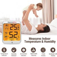 Термохигрометър ThermoPro TP-53 измерва температура /-20°C до 70°C/ и влажност /10% до 99%/, снимка 2 - Други - 33881220