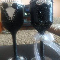 Продавам чаши за сватбена церемония, ръчна изработка, снимка 1 - Други - 40794679