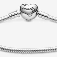 Сребърна гривна 925 Pandora Moment Family Tree Heart Clasp, снимка 2 - Гривни - 42112347