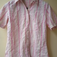 Дамска риза с къс ръкав - 100% памук, снимка 1 - Ризи - 41228215