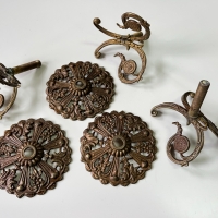 Винтидж бронзови закачалки. №2054, снимка 5 - Антикварни и старинни предмети - 36035737