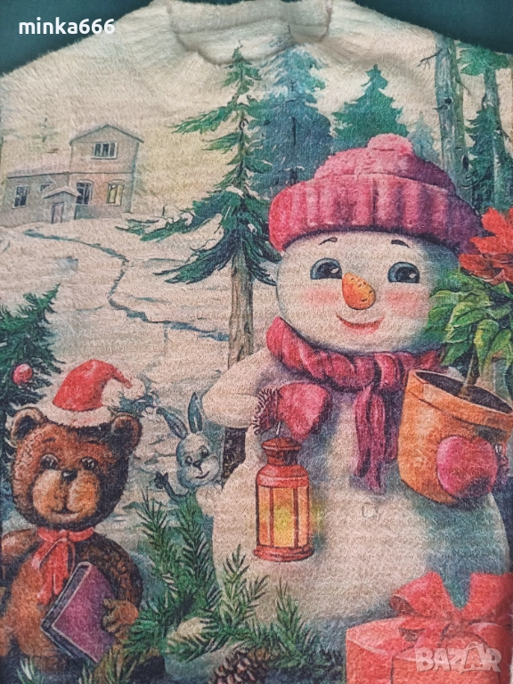 Коледен дамски пуловер, снимка 1