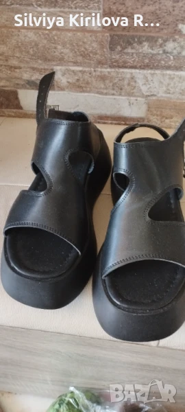 Сандали черни платформа , снимка 1