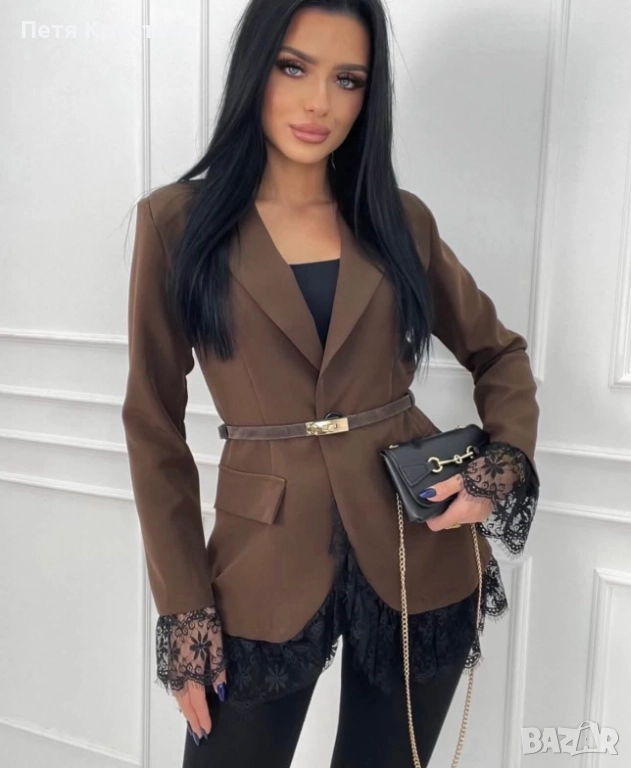 Дамско сако с дантела, снимка 1