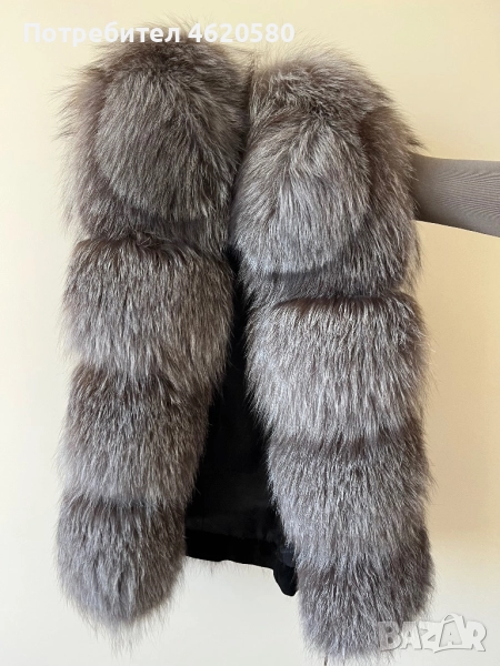 Продавам елек от естествен косъм – чернобурка , снимка 1