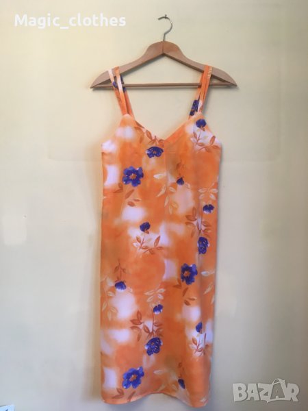 Лятна рокля с презрамки(оранжева), стил 90-те, българско производство, снимка 1