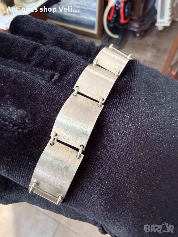 Сребърна гривна №7836 , снимка 1