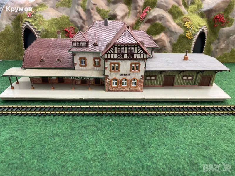 Гара за макет на влак HO 1:87 ЖП моделизъм диорама фигури, снимка 1