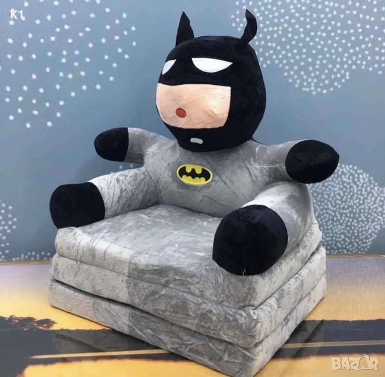 2в1 Плюшен фотьойл-легло Батман / Batman кресло плюшени играчки, снимка 1