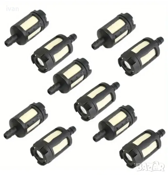 10 броя филтър гориво за градинска техника. резачки, косачки, тримери и др. , снимка 1