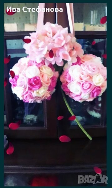 Топки от постоянни рози за празника на влюбените Свети Валентин романтичен подарък , снимка 1