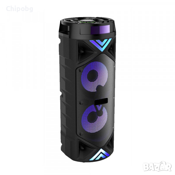 Тонколона T008, Караоке, Bluetooth, USB, SD, FM, AUX, Черен, снимка 1