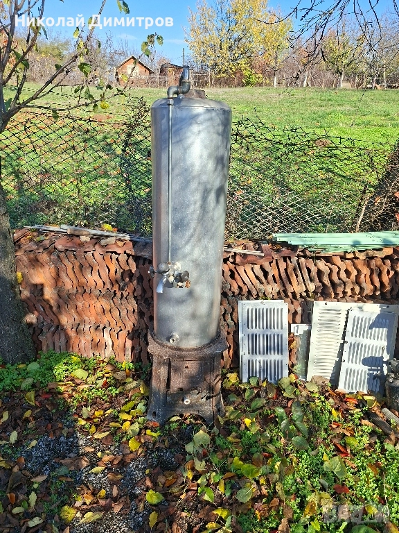 Боилер на дърва с печка от чогун,водосъдаржател от алуминий и душ от месиг., снимка 1