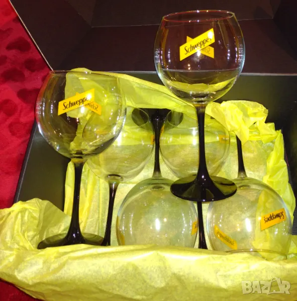 Комплект 6 чаши Швепс, снимка 1