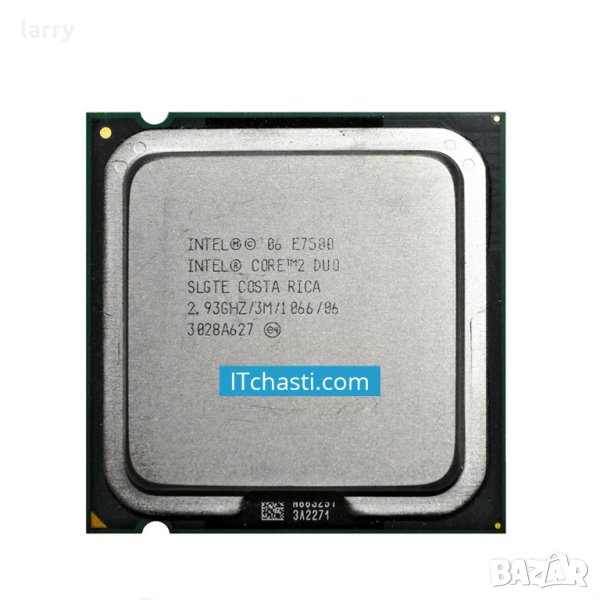 Процесор Desktop Intel Core 2 Duo E7500 2.93Ghz 3M 1066 SLGTE LGA775, снимка 1