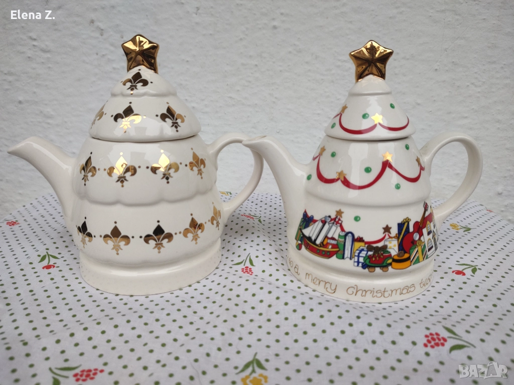 Коледни винтидж чайници от Англия, снимка 1