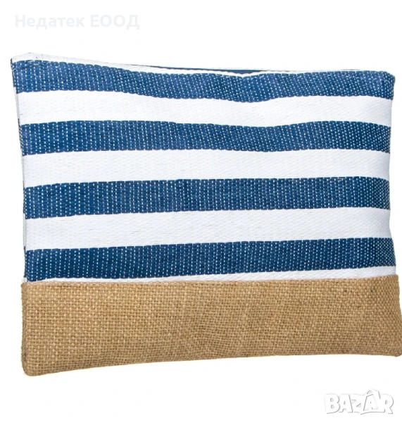 Несесер за таолетни принадлежности, Син - Бежов, 32x22 см., снимка 1