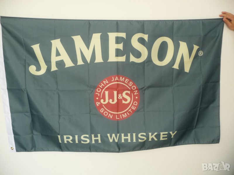 Jameson ирландско уиски знаме рекламно бар зелено whiskey дискотека бърлога, снимка 1