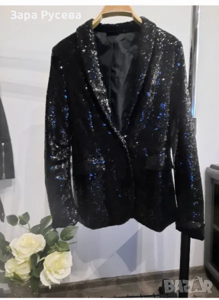 Пайетено елегантно сако, снимка 1